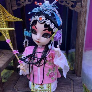 A group of six Beijing opera facial makeup